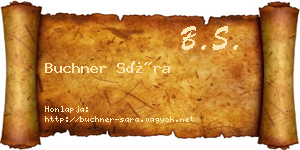Buchner Sára névjegykártya